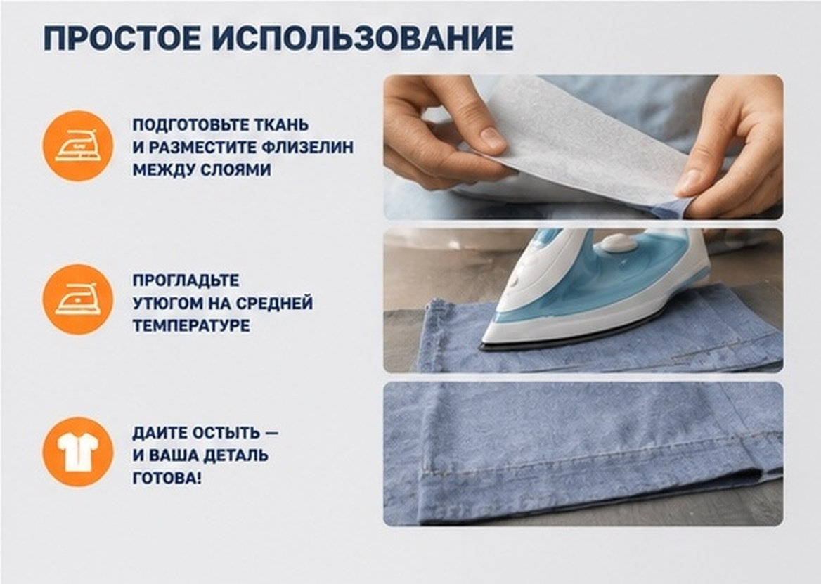 Hem Tape Fusible - Iron-on Non-woven Fusible Interfacing for Sewing