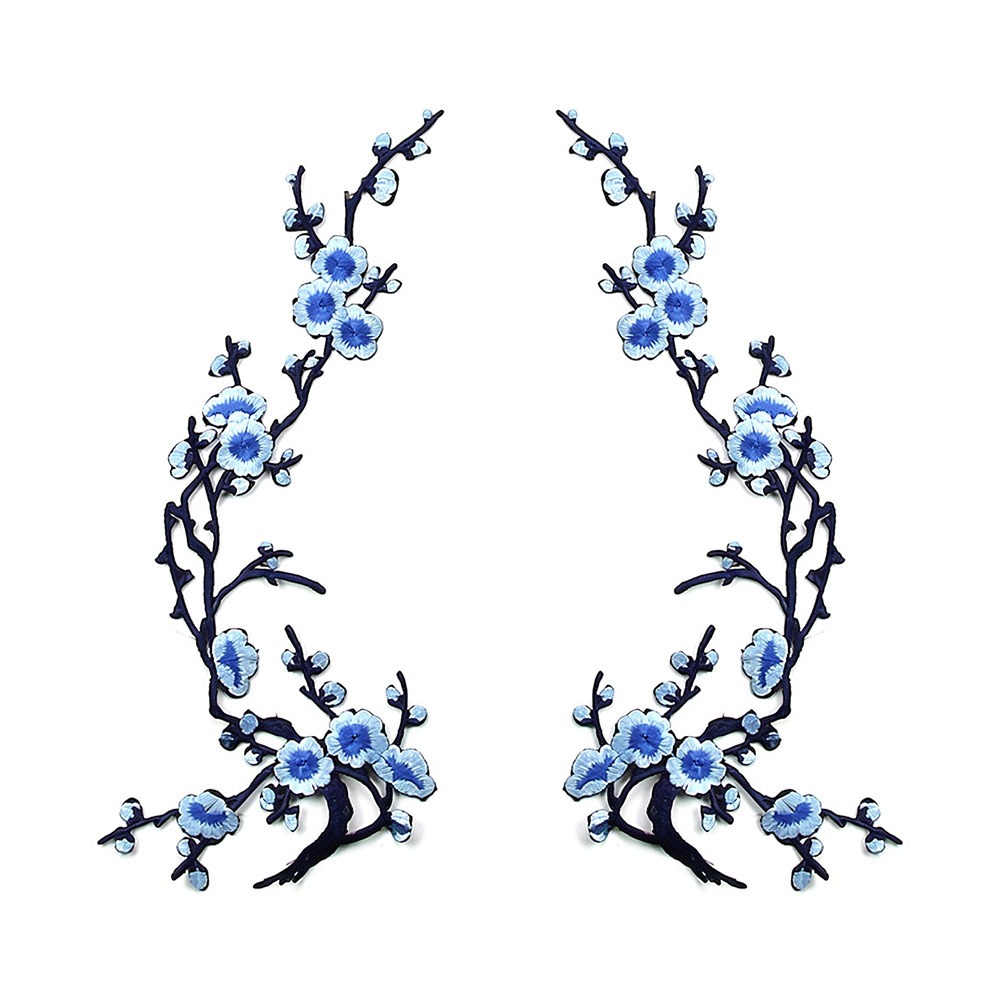 Sewing Embroidery Fabric - DIY Cherry Blossom Iron On Patches