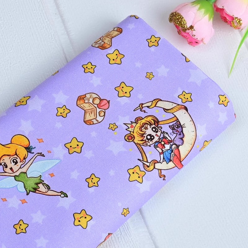 Sailor Moon Stars Cartoon Girl - Textile And Sewing Materials recension och pris