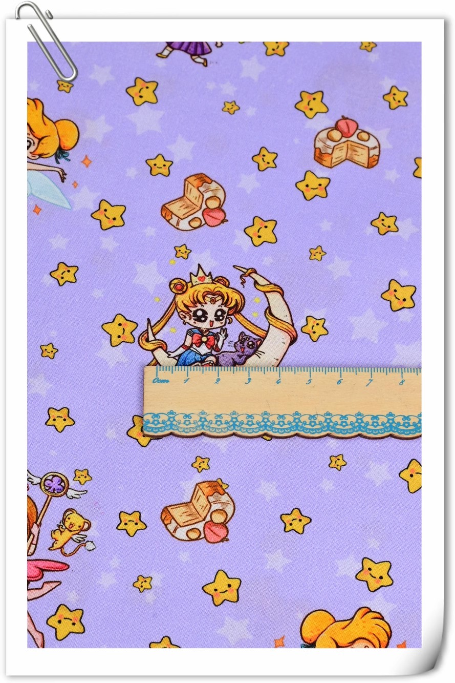 Sailor Moon Stars Cartoon Girl - Textile And Sewing Materials recension och pris