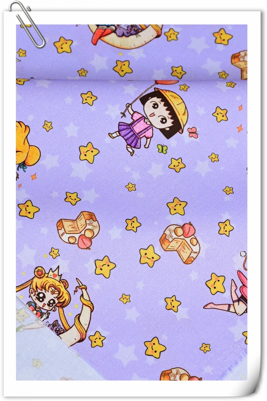 Sailor Moon Stars Cartoon Girl - Textile And Sewing Materials recension och pris