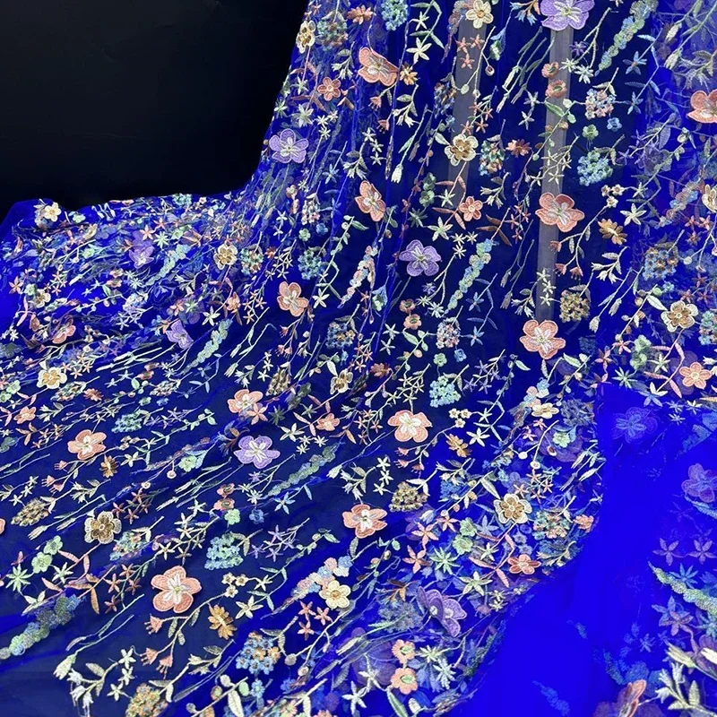 3D Floral Embroidered Tulle Fa - Textile And Sewing Materials recension och pris