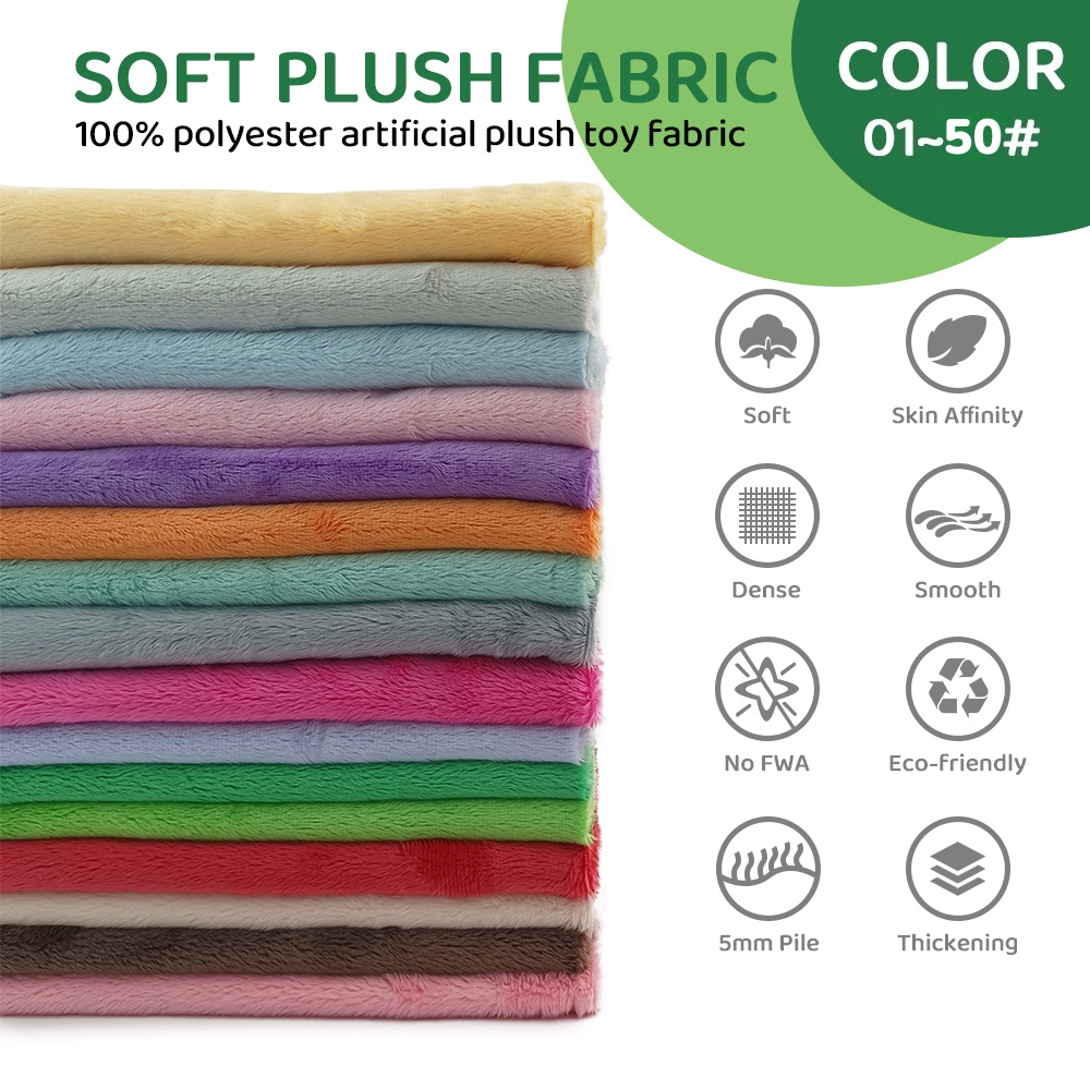 01~50# 45x50cm Plush Fabric Fo - Textile And Sewing Materials recension och pris