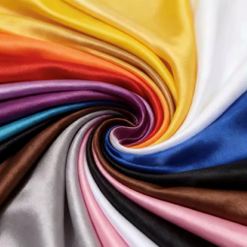 Multi-Color Soft Satin Fabric  - Textile And Sewing Materials recension och pris