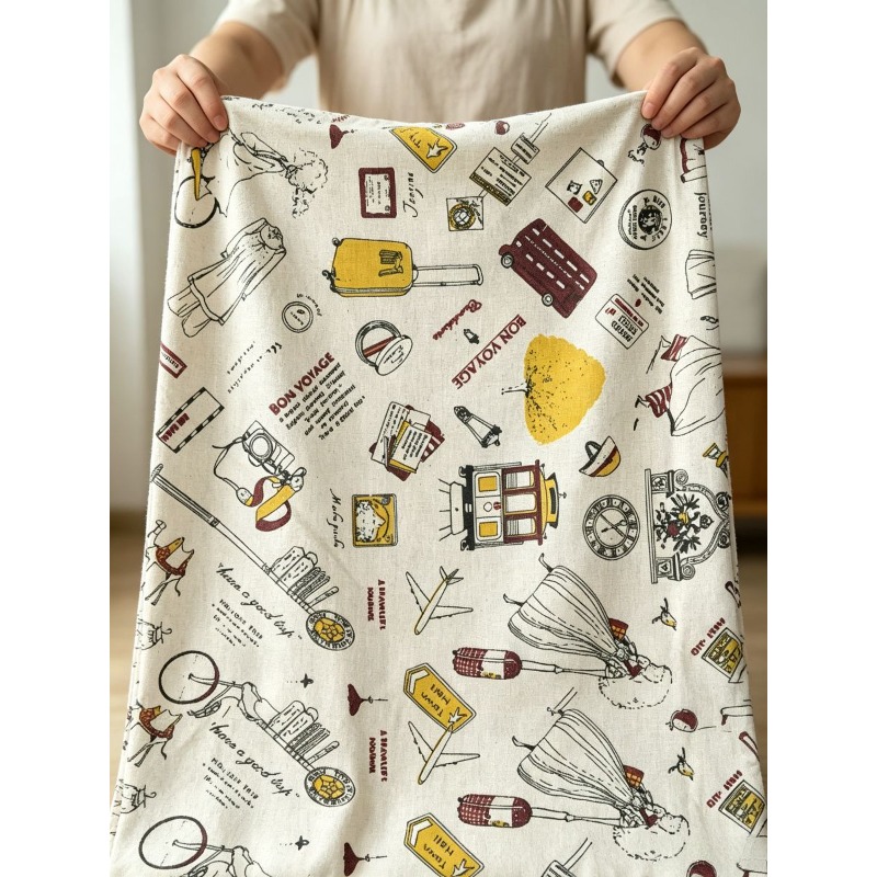 Mixed‑Blend Fabric with Girl P - Textile And Sewing Materials recension och pris
