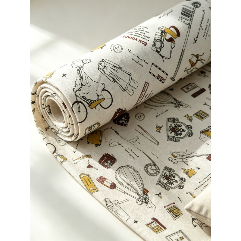 Mixed‑Blend Fabric with Girl P - Textile And Sewing Materials recension och pris