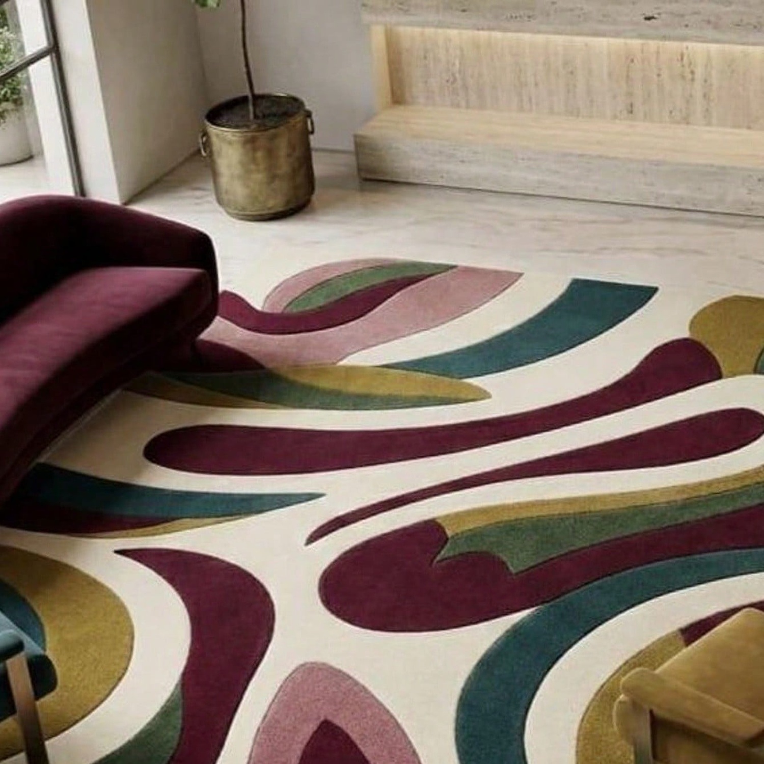 Abstract Pattern Carpet, Mid-C - Century Textile & Sewing Supply Reviews recension och pris